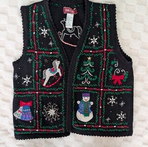 Beaded And Embroidered Holiday Vest